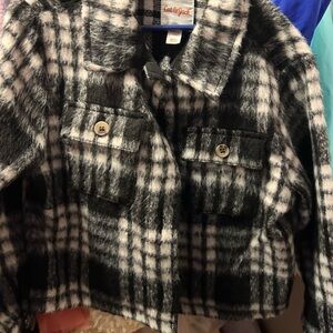 Cat & Jack Black and White Checkered Coat